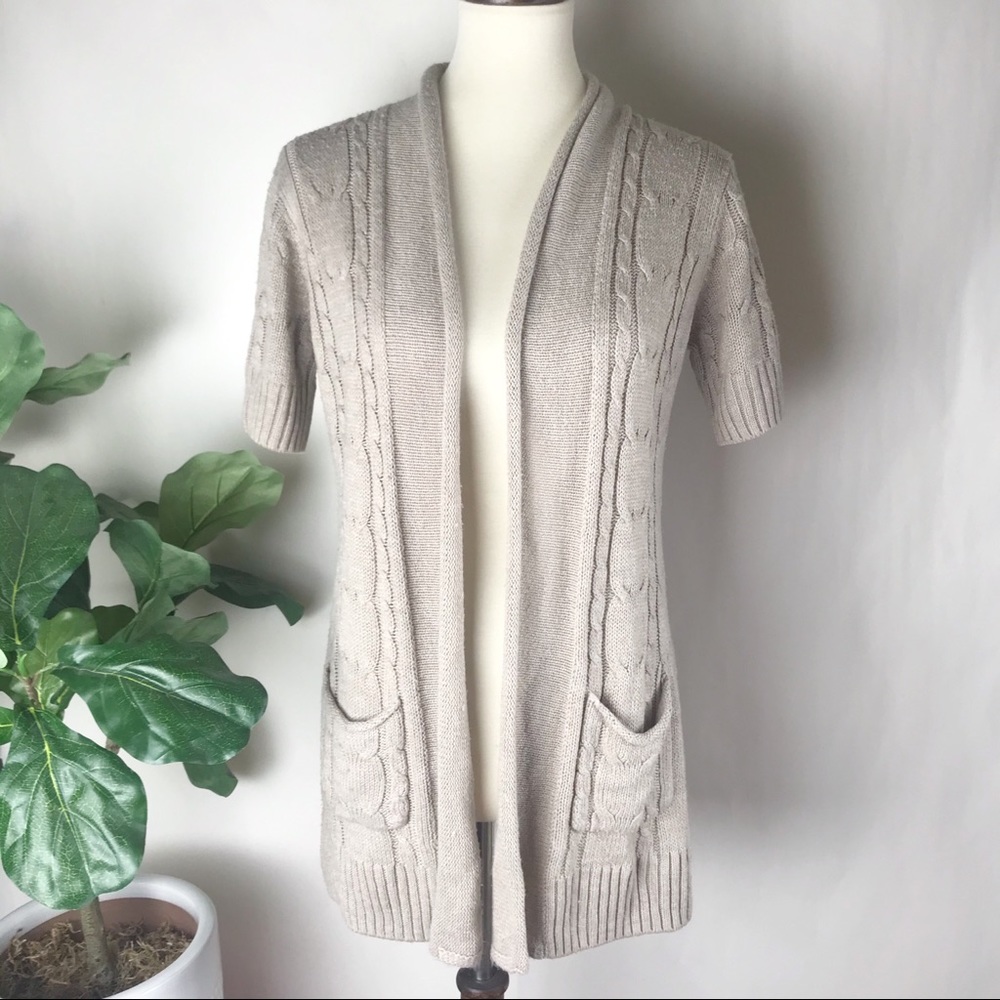 Caslon open front long cardigan sweater